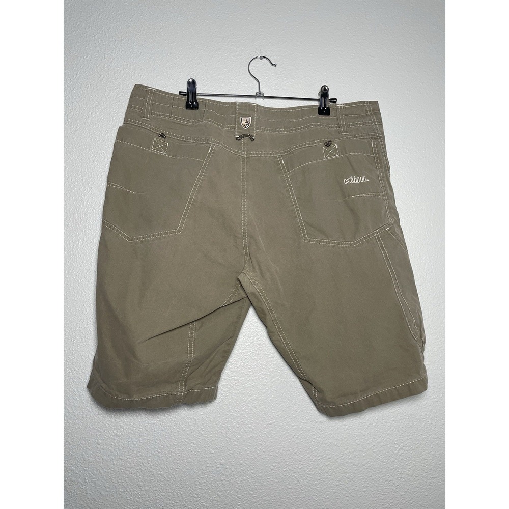 Kuhl Born in the Mountains Khaki Shorts Gray Men's Side Zip Pockets Size 36 EUC - Picture 2 of 12